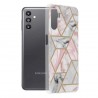 Husa Carcasa Spate pentru Samsung Galaxy A13 5G / Galaxy A04s - Marble Design, Hexagoane Roz