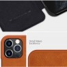 Husa Flip tip carte iPhone 12 Pro Max - Qin Leather, Nillkin, Rosu