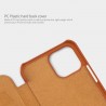 Husa Flip tip carte iPhone 12 Pro Max - Qin Leather, Nillkin, Maro