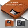Husa Flip tip carte iPhone 13 - Qin Leather, Nillkin, Neagra