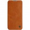 Husa Flip tip carte iPhone 13 - Qin Leather, Nillkin, Maro