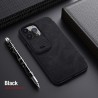 Husa Flip tip carte iPhone 13 Pro Max - Qin Leather, Nillkin, Neagra