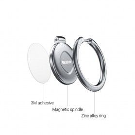 Suport Telefon Universal cu Inel - Esr Magnetic Phone Ring Silver Esr - 4