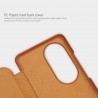 Husa Flip tip carte Huawei P50 Pro - Qin Leather, Nillkin, Maro
