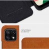 Husa Flip tip carte Samsung Galaxy A22 5G - Qin Leather, Nillkin, Rosu