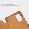 Husa Flip tip carte Samsung Galaxy A32 4G - Qin Leather, Nillkin, Maro