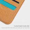 Husa Flip tip carte Samsung Galaxy A42 5G - Qin Leather, Nillkin, Maro