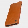 Husa Flip tip carte Samsung Galaxy S21 - Qin Leather, Nillkin, Maro