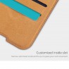 Husa Flip tip carte Samsung Galaxy S21 Ultra - Qin Leather, Nillkin, Neagra