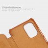 Husa Flip tip carte Xiaomi Poco F3 - Qin Leather, Nillkin, Neagra