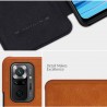 Husa Flip tip carte Xiaomi Redmi Note 10 Pro - Qin Leather, Nillkin, Rosu