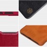 Husa Flip tip carte Xiaomi Redmi Note 10 Pro - Qin Leather, Nillkin, Rosu