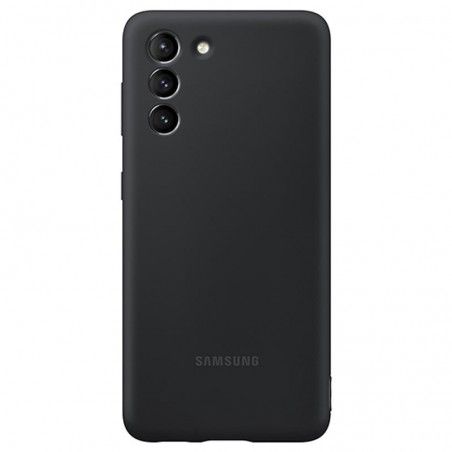 Husa carcasa spate silicon Originala Samsung Galaxy S21 / S21 5G, EF-PG991TBEGWW, Neagra