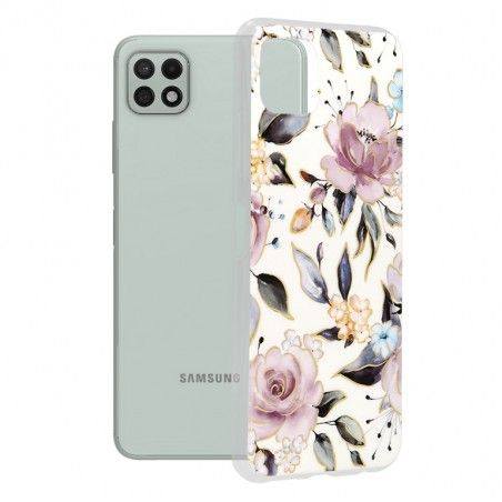 Husa carcasa spate - Marble Series - Samsung Galaxy A22 5G - Chloe White