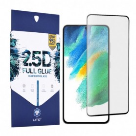 Folie protectie ecran LITO - 2.5D FullGlue Glass - Samsung Galaxy S21 FE - Neagra  - 1
