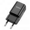 Incarcator Priza Retea HOCO - (N19 Rigorous) - USB-C, PD 25W, QC 3.0, 2.77A - Negru