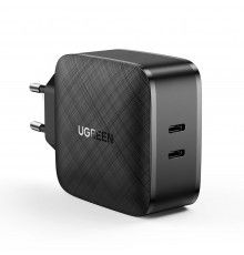 Incarcator Priza 2x USB-C PD GaN 66W, 3.3A - Ugreen (70867) - Black  - 1
