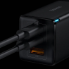 Incarcator Priza USB, 2xType-C, PD65W, 4.5A + Cablu Type-C - Baseus GaN3 Pro (CCGP050101) - Black