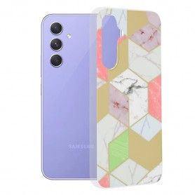 Husa carcasa Spate pentru Samsung Galaxy A54 - Marble Series - Purple Hex