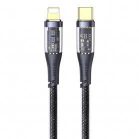 Cablu de Date Type-C la Lightning PD, 20W, 1.2m - USAMS Icy Series (US-SJ573) - Black