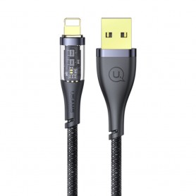Cablu de Date USB la Lightning 1.2m - USAMS Icy Series (US-SJ574) - Black