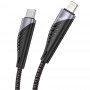 Cablu de Date Type-C la Lightning PD 20W, 3A, 1.2m - Hoco Freeway (U95)- Black
