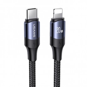 Cablu de Date Type-C la Lightning 20W, PD, Fast Charge, 2m - USAMS U71 (US-SJ522) - Black