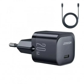 Incarcator priza 2x Type-C, USB 65W + Cablu Type-C PD100W - USAMS Kit (MTXLOGTC01) - Black