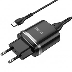 Incarcator Priza USB-A, 10W, 2.4A + Cablu Type-C - Hoco Ardent (N1) - Black