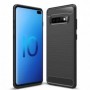 Husa Tpu Carbon Fibre pentru Samsung Galaxy S10+ Plus, Neagra  - 1