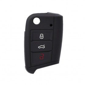 Husa pentru cheie VW Polo, Passat/Skoda Roomster/Seat Mii - Techsuit Car Key Case (3001.02) - Black