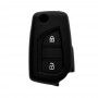Husa pentru cheie Toyota Aygo, RAV4/Citroen C1/Peugeot 108 - Techsuit Car Key Case (1015.02) - Black