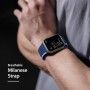Curea pentru Apple Watch 1/2/3/4/5/6/7/8/SE/SE 2 (38/40/41mm) - Dux Ducis LD Series - Grey / Orange