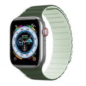 Curea Sport Perforata, compatibila Apple Watch 1/2/3/4, Silicon, 38mm/40mm, Gri / Galben