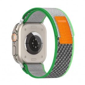 Curea pentru Apple Watch 1/2/3/4/5/6/7/8/SE/SE 2/Ultra (42/44/45/49mm) - Techsuit Watchband (W039) - Green / Green