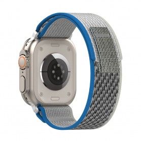 Curea pentru Apple Watch 1/2/3/4/5/6/7/8/SE/SE 2/Ultra (42/44/45/49mm) - Techsuit Watchband (W039) - Black / Gray