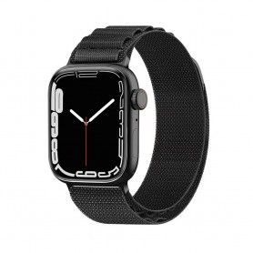 Curea Sport Perforata, compatibila Apple Watch 1/2/3/4, Silicon, 38mm/40mm, Albastru / Alb