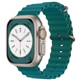 Curea metalica smartwatch Apple Watch 1 / 2 / 3 / 4 / 5 / 6 / 7 / SE (42 mm / 44 mm / 45 mm), Techsuit - Negru