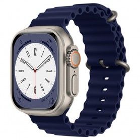 Curea Sport, compatibila Apple Watch 1/2/3/4, Silicon, 42mm/44mm, Albastru