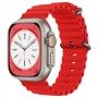 Curea pentru Apple Watch 1/2/3/4/5/6/7/8/SE/SE 2/Ultra (42/44/45/49mm) - Techsuit Watchband (W038) - Red