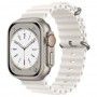 Curea pentru Apple Watch 1/2/3/4/5/6/7/8/SE/SE 2/Ultra (42/44/45/49mm) - Techsuit Watchband (W038) - White