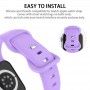 Curea pentru Apple Watch 1/2/3/4/5/6/7/8/SE/SE 2/Ultra (42/44/45/49mm) - Techsuit Watchband (W031) - Dark Purple