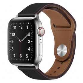 Curea barbati pentru Apple Watch 1/2/3/4/5/6/7/8/SE/SE 2/Ultra (42/44/45/49mm) - Techsuit Watchband (W033) - Black