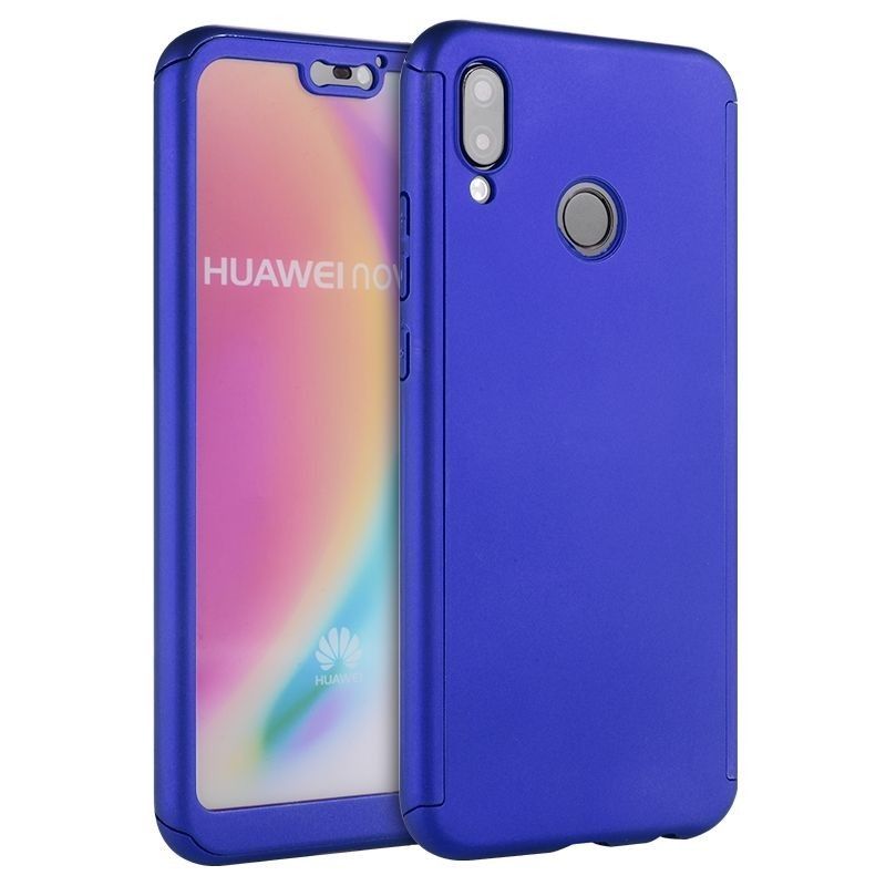 Husa 360 Protectie Totala Fata Spate pentru Huawei Y7 2019 , Albastra  - 1