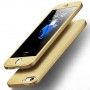 Husa 360 Protectie Totala Fata Spate pentru iPhone 5 / 5S / SE , Aurie