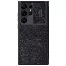 Husa pentru Samsung Galaxy S23 Ultra - Nillkin QIN Leather Pro Case - Neagra