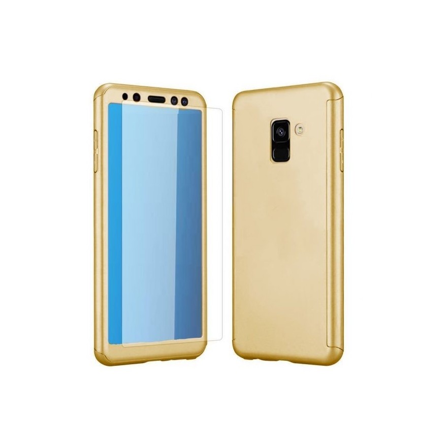 Husa Protectie Totala Fata pentru Samsung Galaxy A8 (2018) , Aurie - PrimeShop.ro