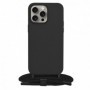 Husa pentru iPhone 15 Pro Max - Techsuit Crossbody Lanyard - Neagra