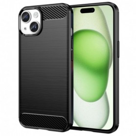Husa pentru iPhone 15 Plus - Techsuit Carbon Silicone - Neagra