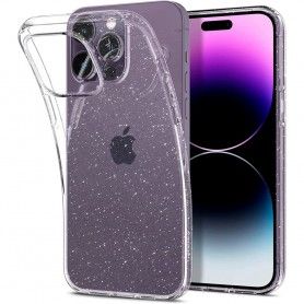 Husa pentru iPhone 14 Pro Max - Spigen Liquid Crystal Glitter - Crystal Quartz